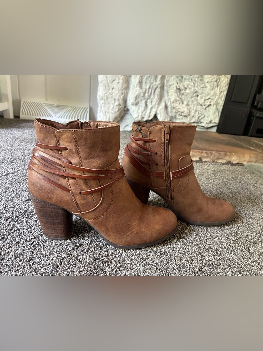Madden Girl Denice Ankle Boots in Versatile Brown, Size 9.5 M